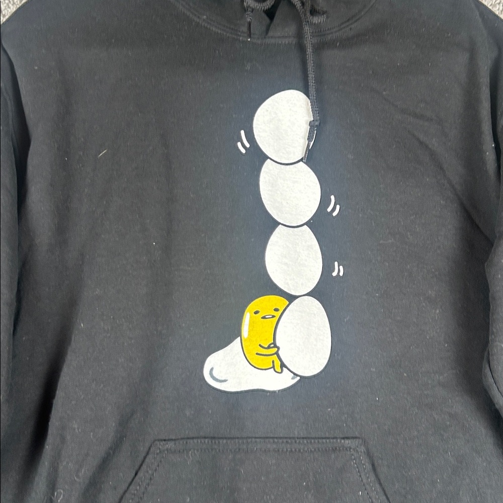 Gudetama Sanrio Hoodie Long Sleeve Black Hoodie Sweatershit Women’s, Size M - Picture 15 of 16